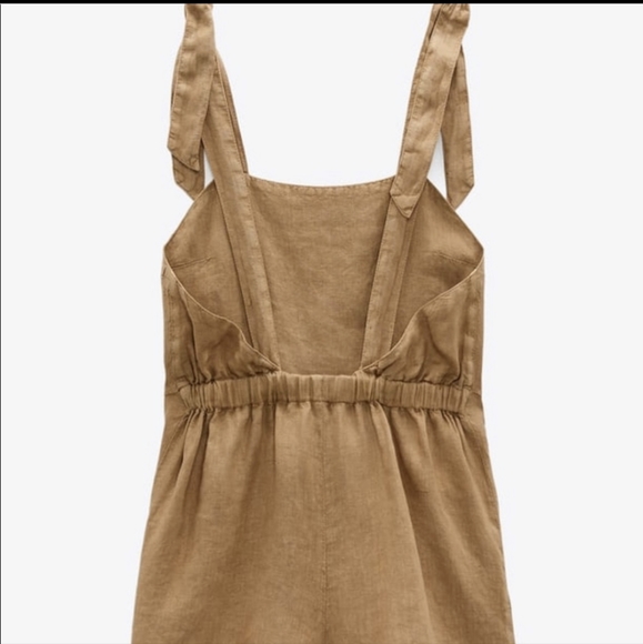 Zara linen short jumpsuit - Picture 4 of 5